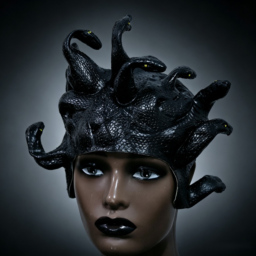 Cobra Extruder - Medusa lateks peruk maskesi, Korku yılan