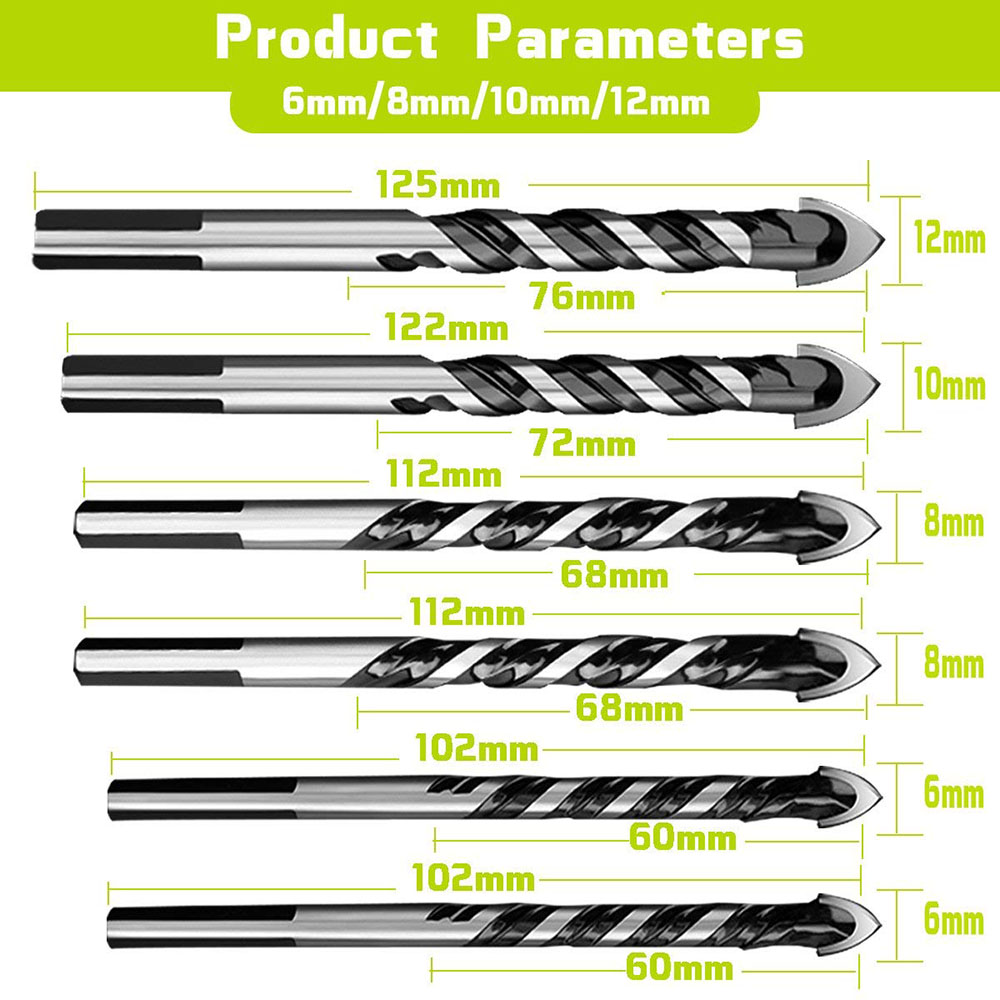 6 Adet Seramik Karo Çoklu Matk - Nozzle Tungsten incelemesi ve fiyatı